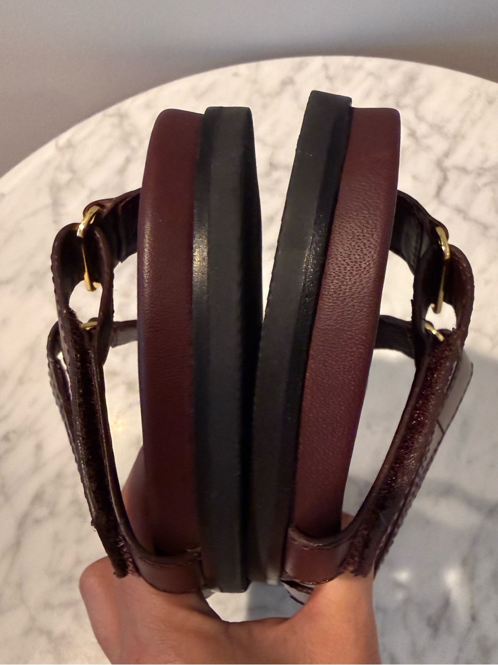 NWOT New Colbie wide-strap sandals in suede and leather Size 9 - Picture 9 of 10